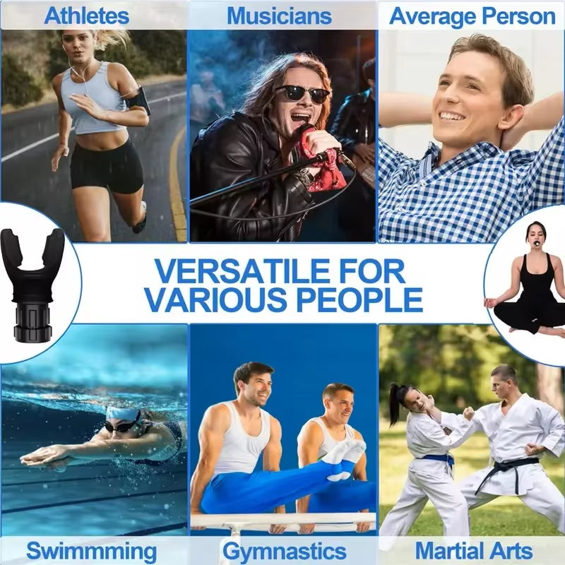 Portable Lung Capacity Abdominal Breathing Trainer with Adjustable Resistance Lmprove Your Lung Capacity Sleep Quality Fitness