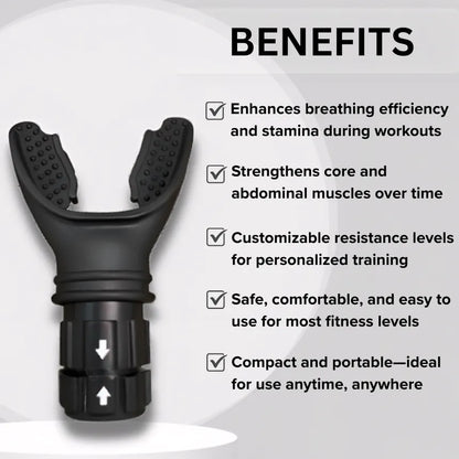 Portable Lung Capacity Abdominal Breathing Trainer with Adjustable Resistance Lmprove Your Lung Capacity Sleep Quality Fitness